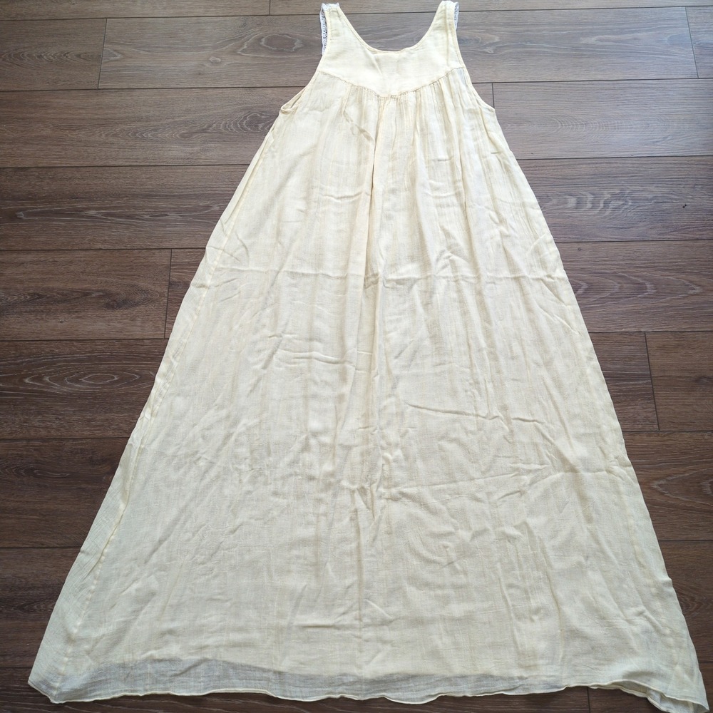 Soft Surroundings off-white Lace-Trim Cotton Chemise - Picture 8 of 11